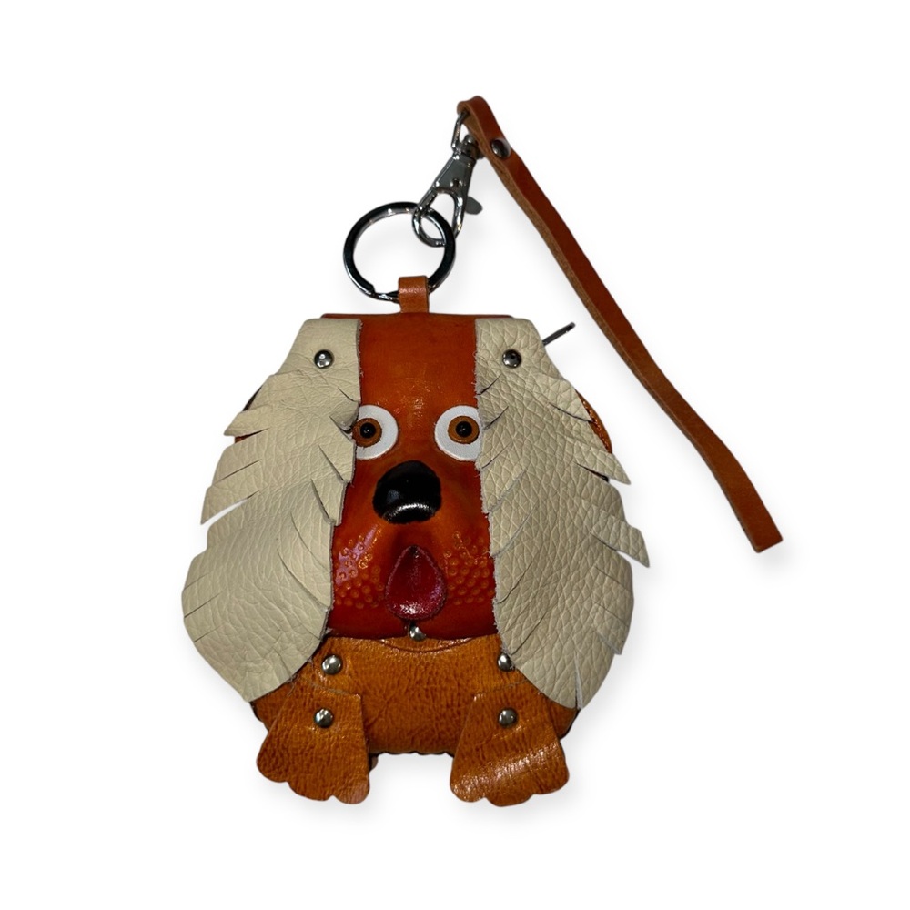 Leather Puppy Dog Change Purse